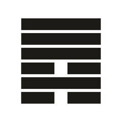 Gene Key 6 Hexagram i ching human design symbol black