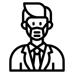 avatar outline style icon