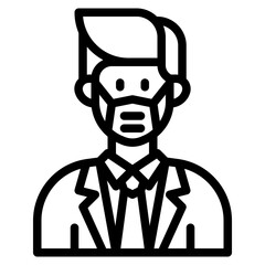 avatar outline style icon