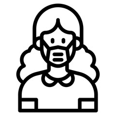 avatar outline style icon