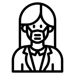 avatar outline style icon