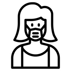 avatar outline style icon