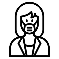 avatar outline style icon