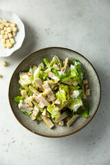 Classic Caesar salad with chicken
