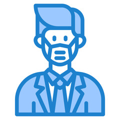 avatar blue style icon