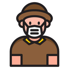 boy color line style icon