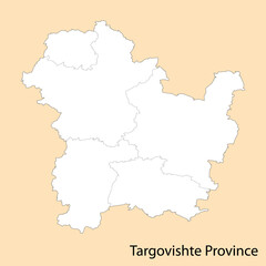 Obraz premium High Quality map of Targovishte is a province of Bulgaria