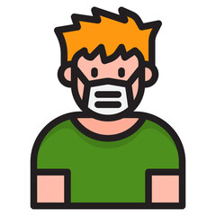 kid color line style icon