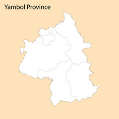 High Quality map of Yambol is a province of Bulgaria