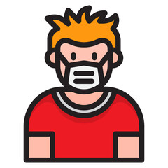 kid color line style icon