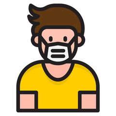 kid color line style icon