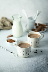 Obraz na płótnie Canvas Homemade hot chocolate with spices