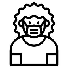 boy outline style icon