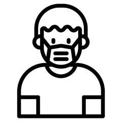 boy outline style icon