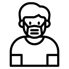 childen outline style icon