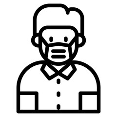 childen outline style icon