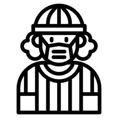 kid outline style icon