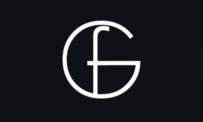 initials alphabet logo icon vector FG GF F G