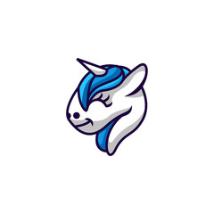 Unicorn head logo