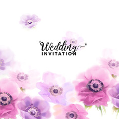 Computer drawn flower illustration. Watercolor Flowers.Manual composition.Big Set watercolor elements.