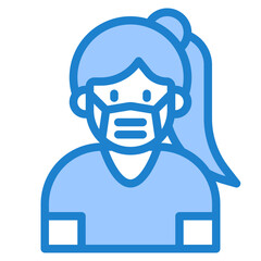 girl blue style icon