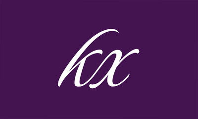 initials alphabet logo icon vector KX