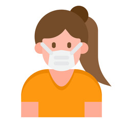 girl flat style icon