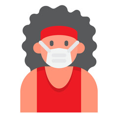 Obraz premium girl flat style icon