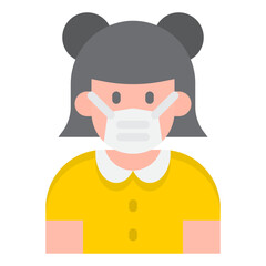 girl flat style icon