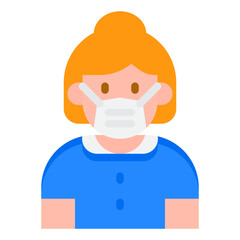 girl flat style icon