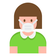 girl flat style icon