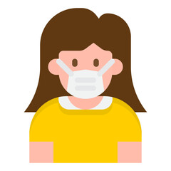 girl flat style icon