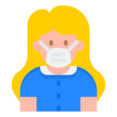 girl flat style icon