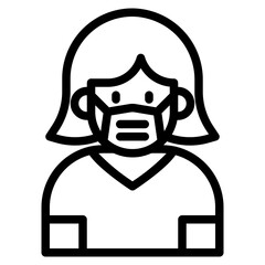 childen outline style icon