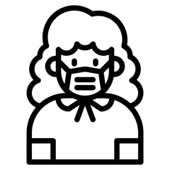 childen outline style icon