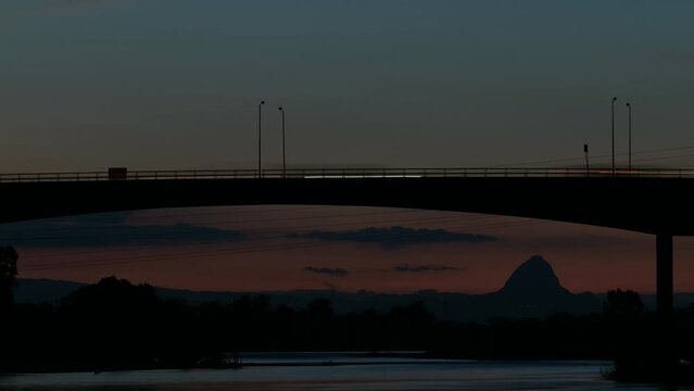 A traffic timelapse  over mexican bridge Alamo Veracruz.