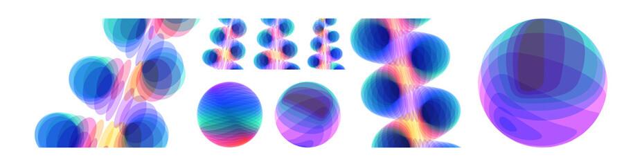 Spiral and sphere. Abstract geometric design. 3d vector illustration made of various overlapping elements. Applicable for banners, placards, posters or flyers.