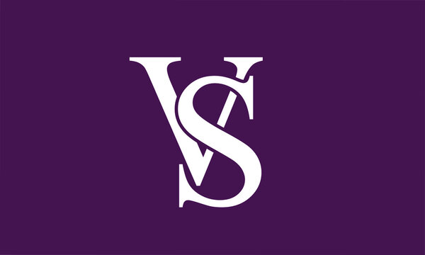 initials alphabet logo icon vector VS SV