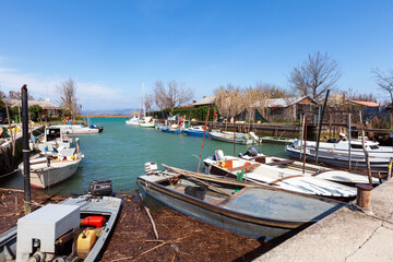 Fototapeta na wymiar Village of Punta Sdobba Staranzano Monfalcone Delta Isonzo River