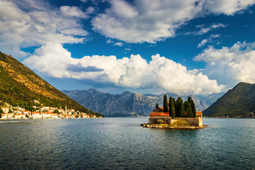 St. George Island near town Perast, Kotor bay, Montenegro.