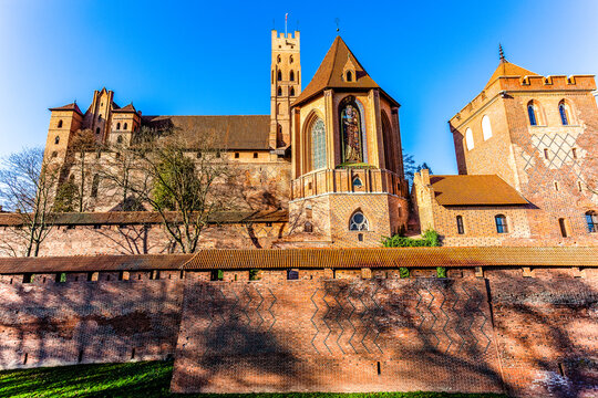 The Castle of the Teutonic Order in Malbork (Marienburg) a Unesco World Heritage Site in Poland, Europe