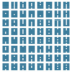 64 hexagrams gene keys i ching blue