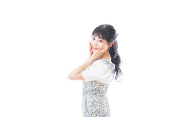 若い女性のカジュアルポートレート