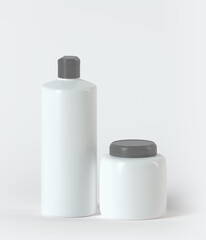 3d rendering, shampoo bottles, hair care product, conditioner, container