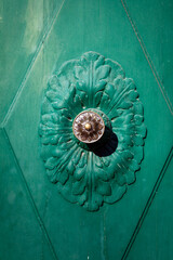 Antique Door Knob on wooden door