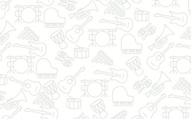 seamless pattern background with musical instrument theme