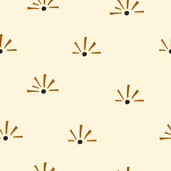 Seamless pattern.sun on a light background Vector illustration for textile and packaging design