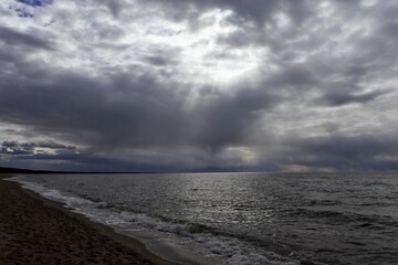 storm on the beach