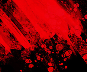 Black red ink brush stroke background. Vector illustration.