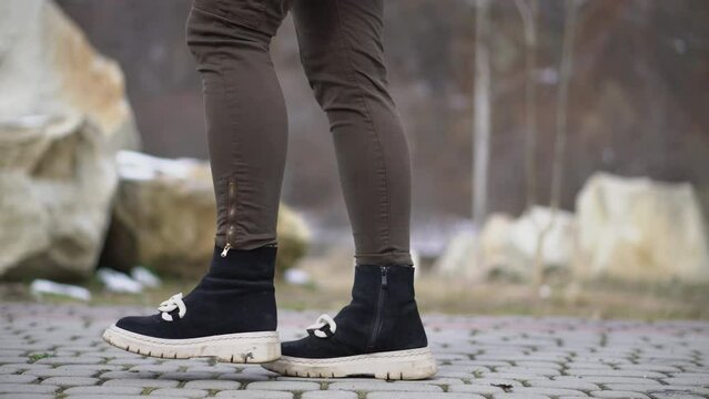 A girl in military uniform. Weapons forces of Ukraine.